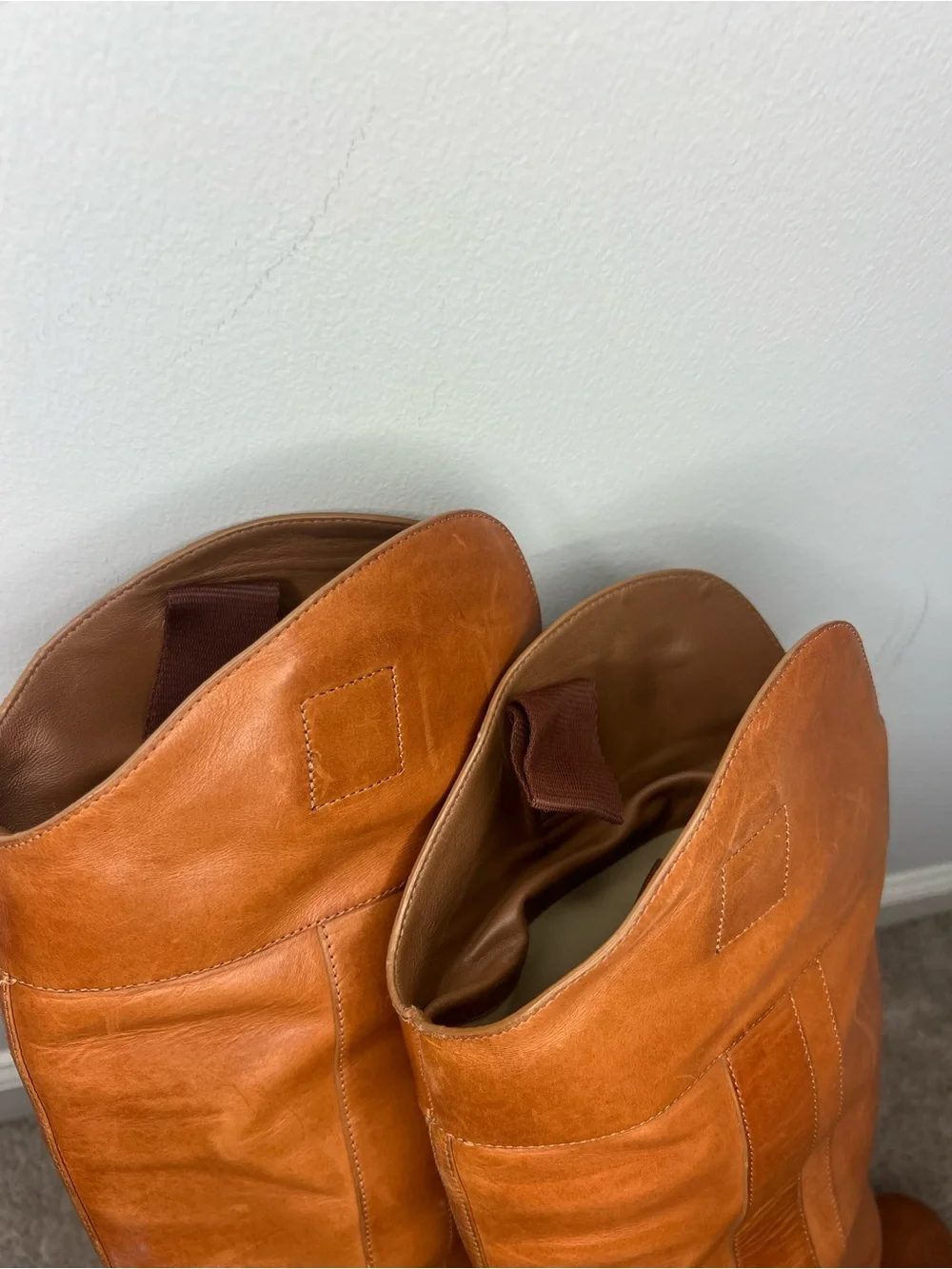 Jimmy Choo Tonya 70 Tan Leather Riding Boots - Sz 40 / US 10